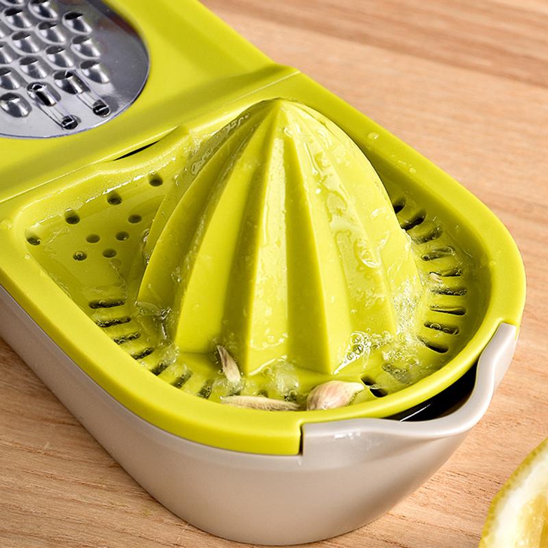 2-In-1 Juicer Lemon Press Household Fruit Vegetable Slicer Shavings Manual Orange Press Multifunctional Kitchen Gadgets Tool