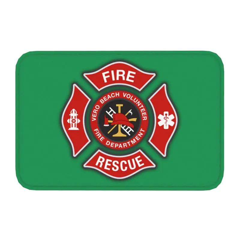 Benutzerdefinierte Feuerwehr Rettung Feuerwehrleute Fußmatte Rutschfest Eingang Küche Badezimmer Tür Bodenmatten Schlafzimmer Balkon Teppich Teppich