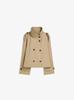 2025 Retro Design Double-Breasted Belted Short Trench Coat