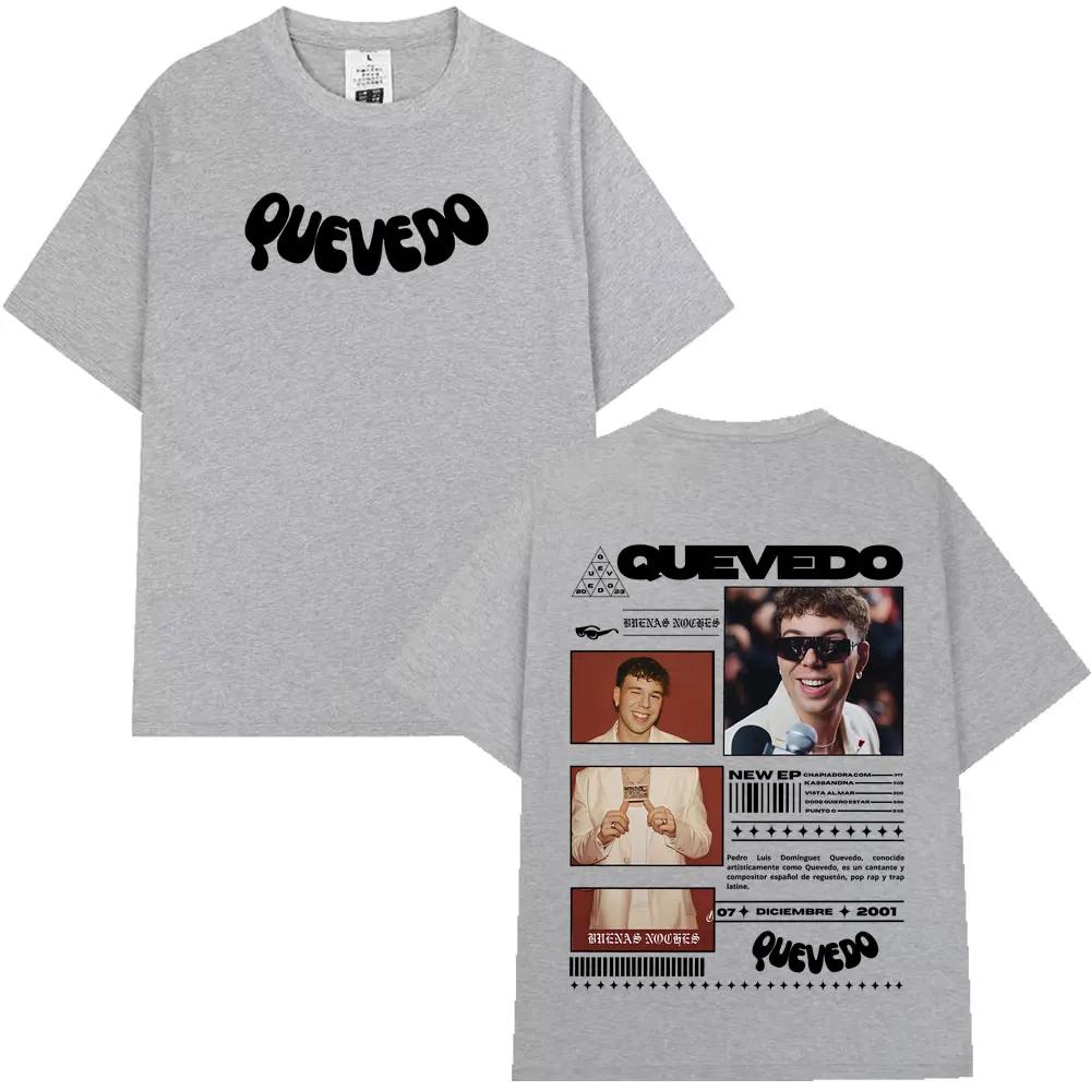 

Rapper QUEVEDO BUENAS NOCHES Album Tour Tees Unisex Women Fashion Hip Hop Tshirts Casual Loose Short Sleeve High Quality T Shirt 4XL