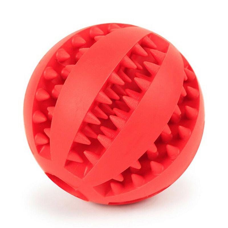 Gummiball Kauen Haustier Hund Welpe Zahnen Dental Gesundes Leckerli Reinigen Spielzeug