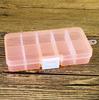 10Grid Can Split Transparent PP Plastic Storage Box Jewelry Small Components Hardware Tools Storage Organizer Closet Organizer