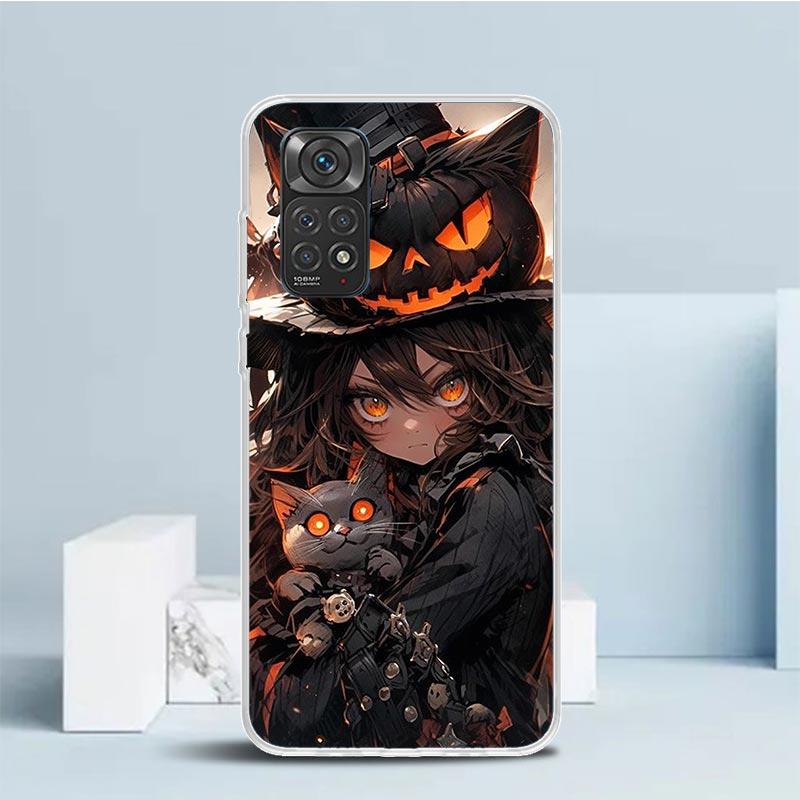 Kitten Cat Christmas Pumpkin Phone Case For Xiaomi Redmi Note 15 14 14S 13 12S 12 Pro Plus 11S 11 11T 11E 10S 10 + Soft TPU Back