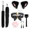 Women's SM Cat Tail Headband Set: Flirting Props & Anal Plug