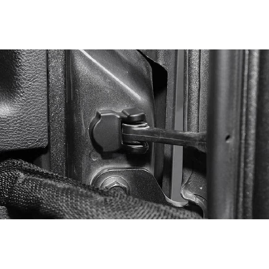 For Jeep Wrangler JL 18-2024 Matte Black Door Restrictor Stopper Cover Trim