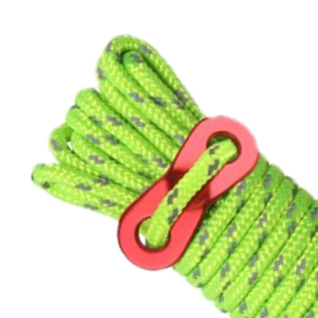 4 Guy Lines Tent Cords Lightweight Camping Rope with Aluminum Guylines Adjuster Tensioner Tarp,