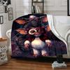 1Pc Gizmo Gremlins Flannel Blanket, Soft And Comfortable, Casual Warm, Camping Travel, Christmas, Halloween Xmas Gift L1398