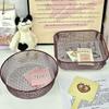 Rust-proof Metal Sundries Organizer INS Mesh Wire Counter Tray Desktop Iron Basket  Farmhouse