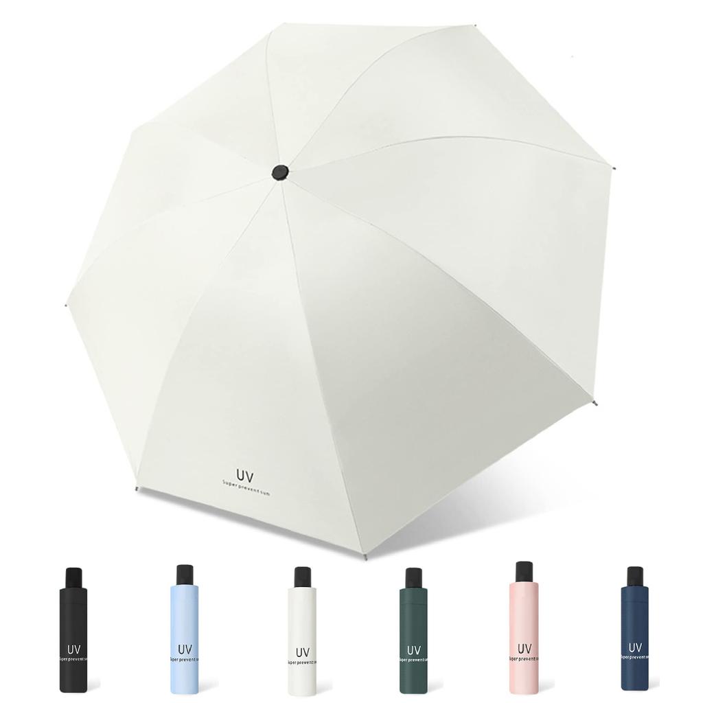 UV Complete Folding UV Easy to For Sunny and Rainy Manual Opening and Sun High Strength Umbrella for Rainy Super Water High White Umbrella, Parasol,
