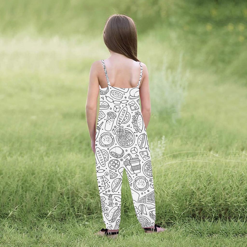 Macacão infantil sem mangas para bebês meninas faça você mesmo esboços de verão macacão macacão roupas