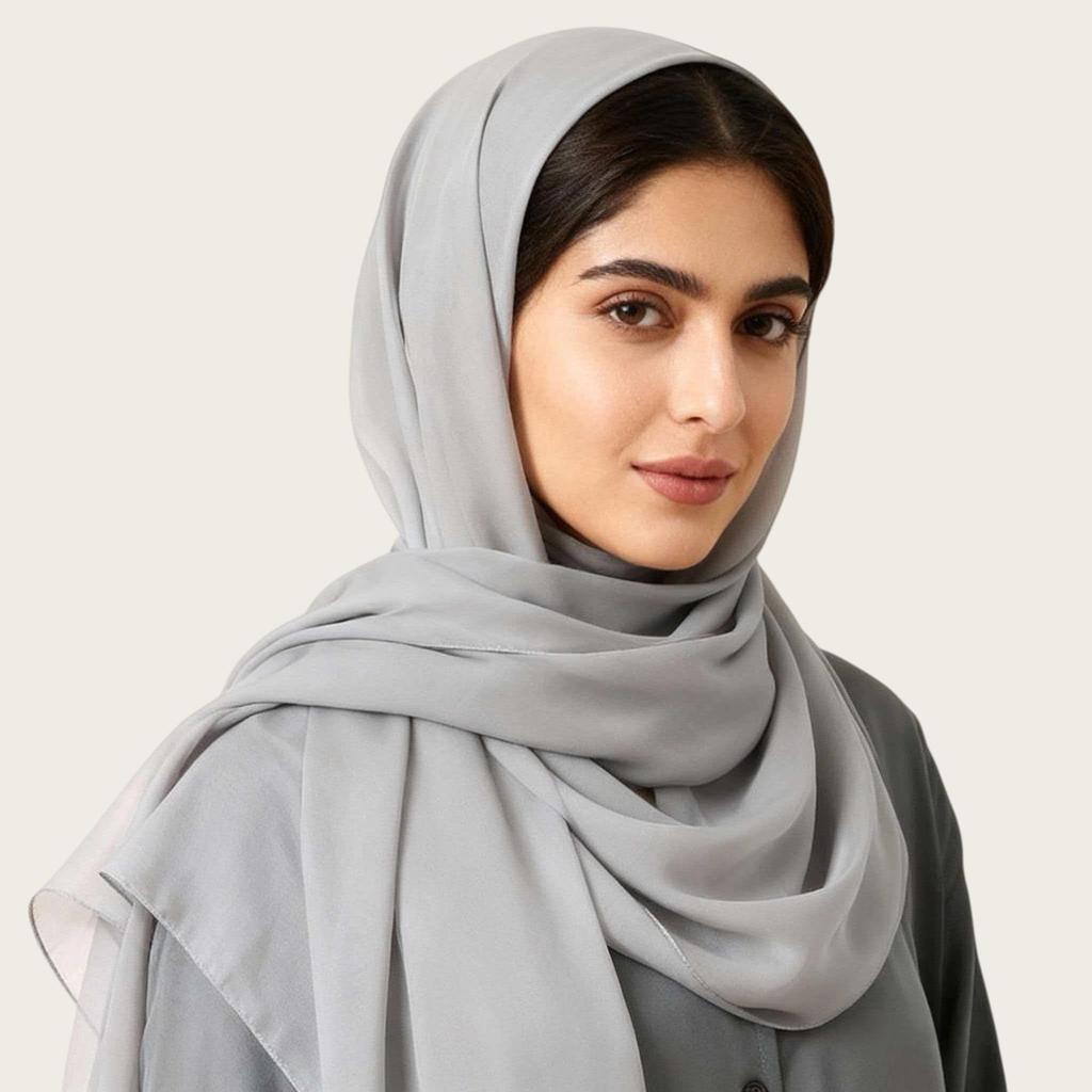 High-Quality Velvet Chiffon Scarf: Elegant Plain Color Malaysian Gauze