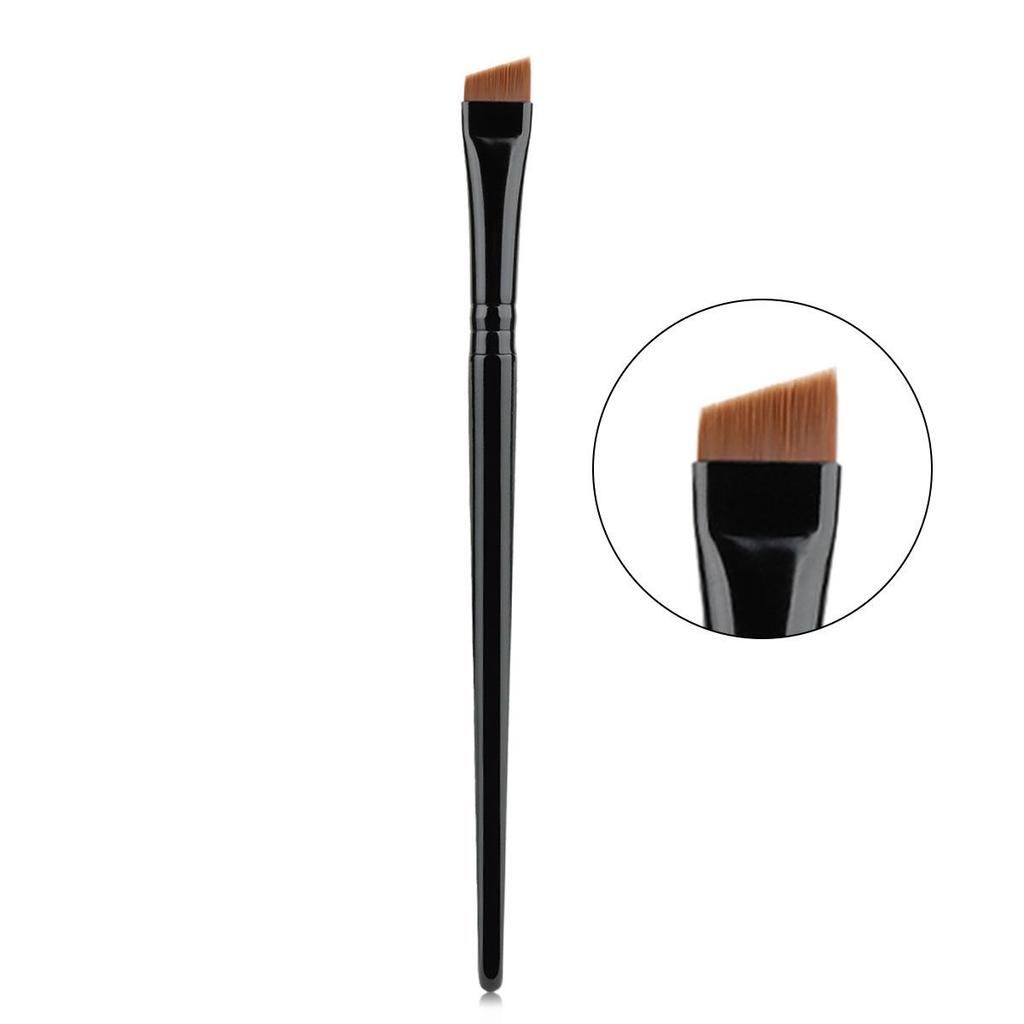 Ultra-Fine Angled Eyeliner & Brow Brush Set - Professional Slanted Makeup Tools