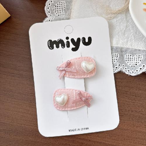 Cartoon Embroidery Children's Hairpin Cute Mushroom Girl Bangs Side Clip Hairpin Hair Clip Kids Hair Accessories Headwear