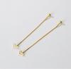 Fashion Jewelry 925 Sterling Silver Flower Heart butterfly Zircon Long Tassel Chain Gold Plated Ear Wire Earrings Women Girls
