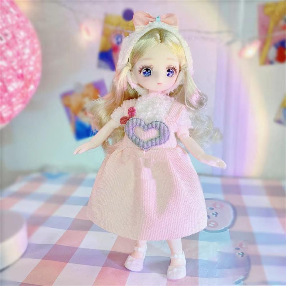 With Clothes Simulated Eye Hinge Doll 3D Eyes Removable Joints Doll BJD Doll with Clothes  Kids Toy