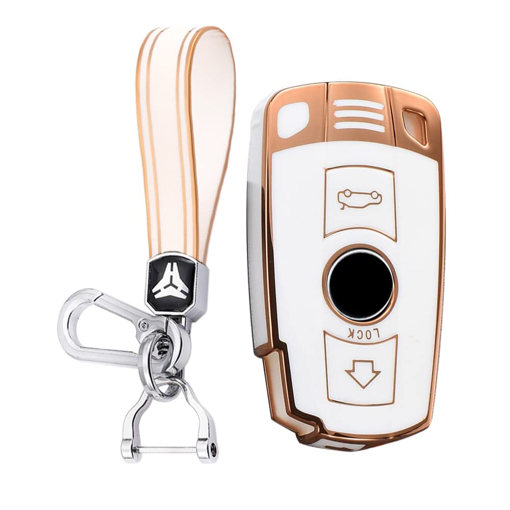 

[KUNIO] BMW Dedicated Key Holder Key Case Key Cover Plug-in Key Genuine Scratch Resistant белый