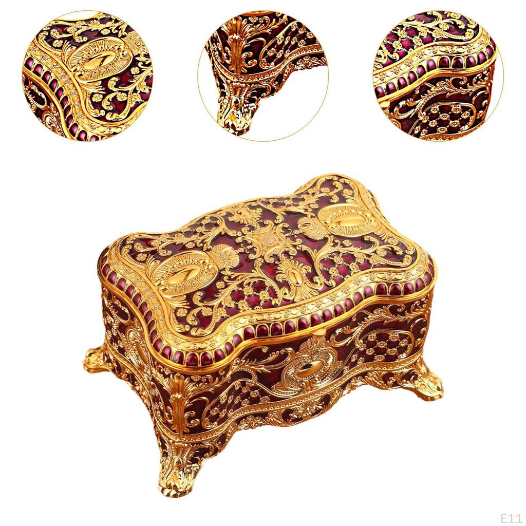 Jewelry Box Container Anniversaries Gift Tabletop Case Trinket Holder for