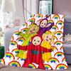Cartoon T-Teletubbies Throw Soft Warm Flannel Throw Blanket, Multi-use for Sofa Bed Office Nap