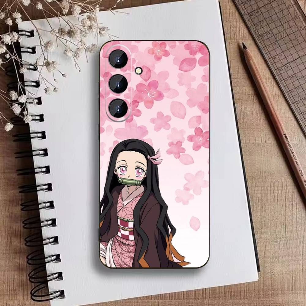 Nezuko K-Kamado Phone Case For Samsung Galaxy A73,21,22,32,71,53,52,51,80,5G Soft Black Cover