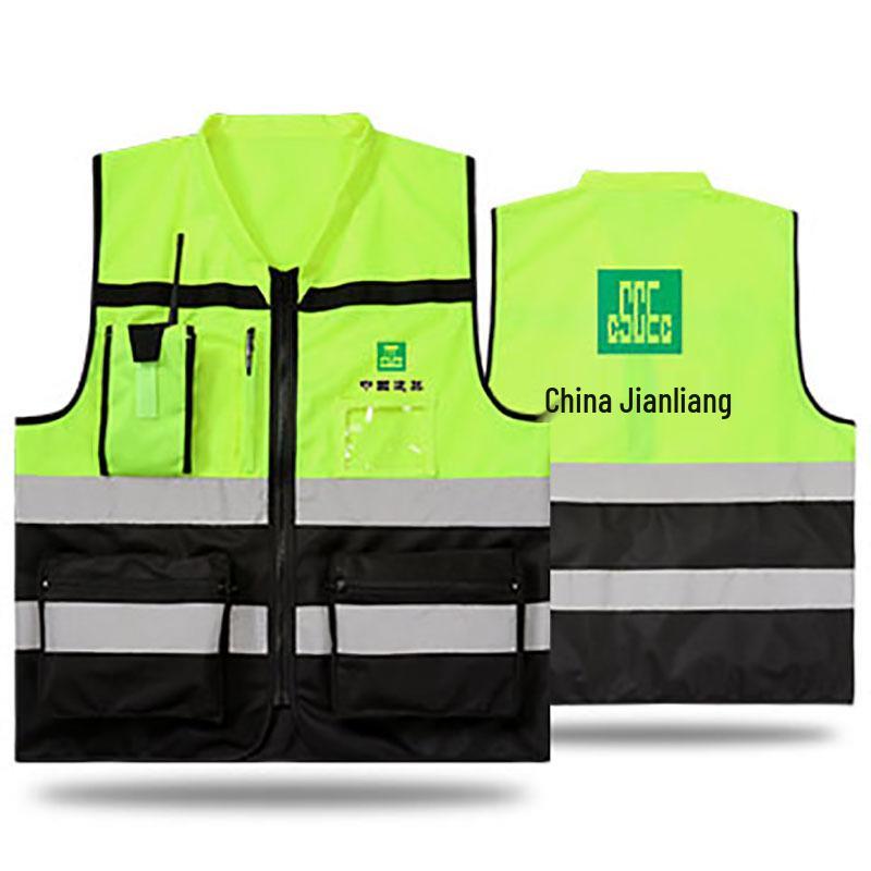 Color-block Reflective Safety Vest for Construction, Cycling, and Sanitation Workers