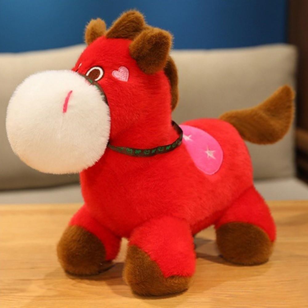 Cute Lucky Horse Plush Toys Mascot Dolls Zodiac Pony Figurine 2026 Horse Plush Doll  Year of Horse