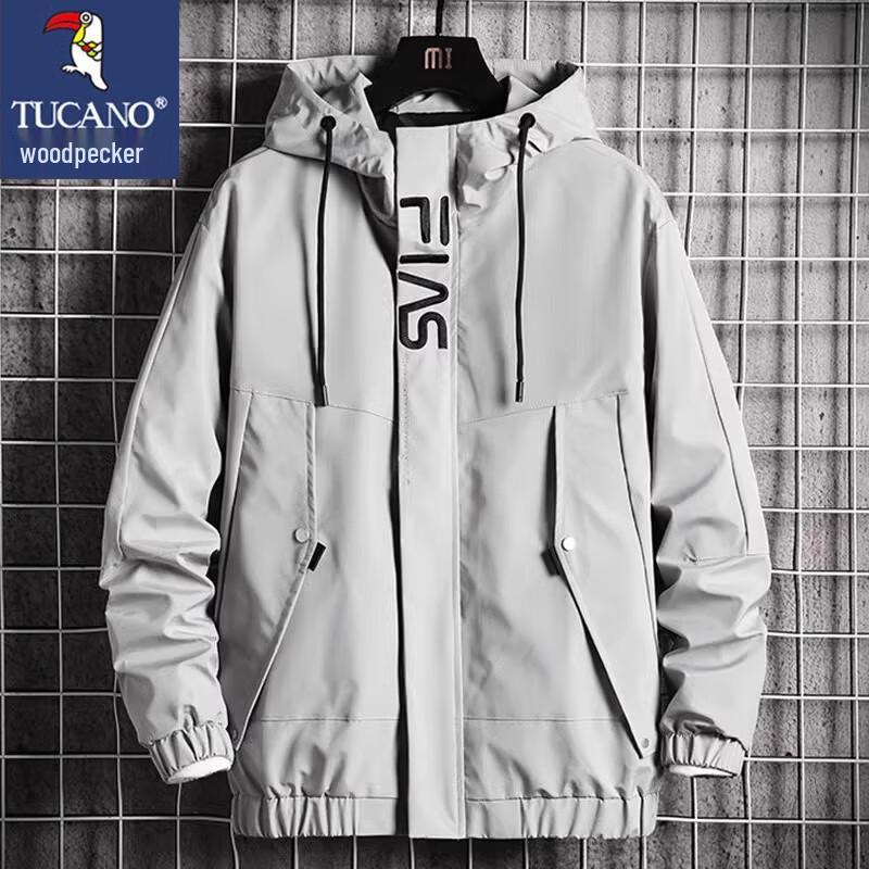 

TUCANO Men s Hooded Outdoor Windbreaker Jacket 4XL
