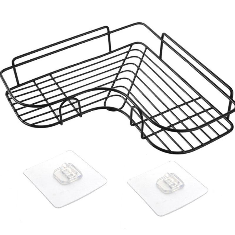 Black and White Shower Gel Storage Rack Bathroom Corner Rack Kitchen Seasoning Rack Tripod Kitchen Accessories