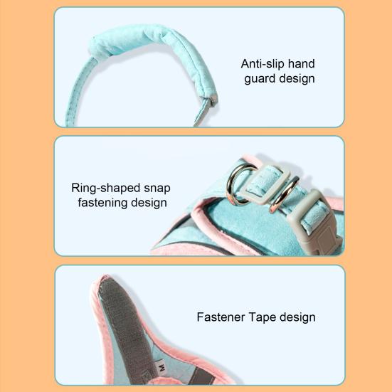 Pet Vest Harness with Leash Breathable Adjustable Reflective No Pull Escape-proof Small Dog Puppy Cat Chest Harness Pet Supplies