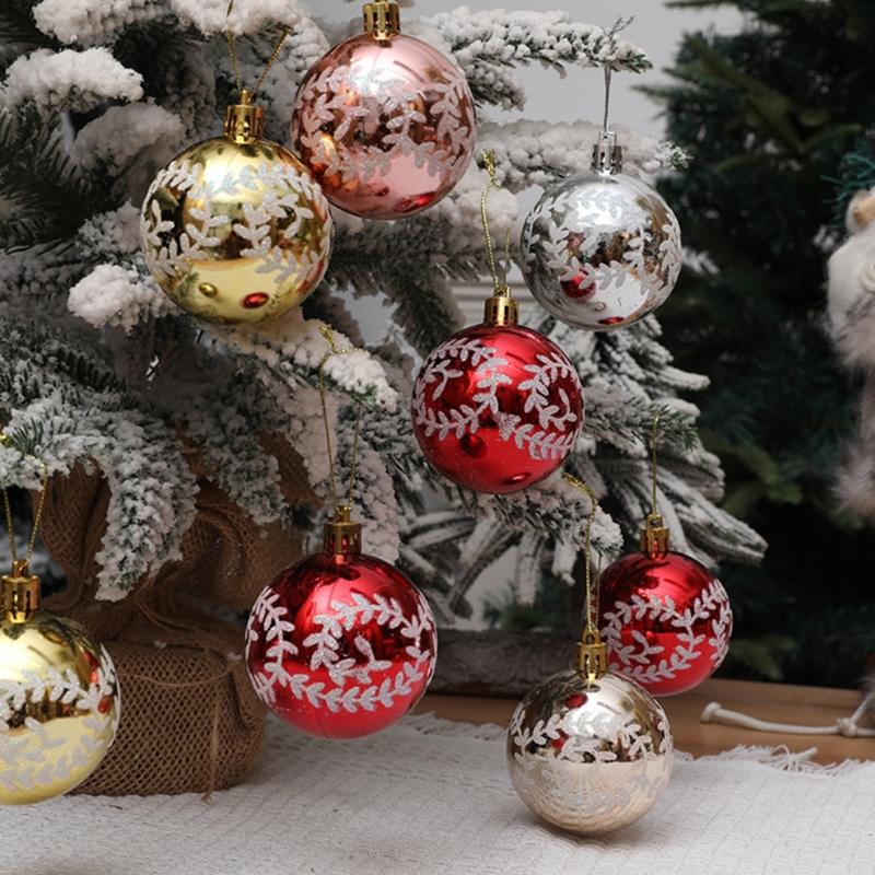 10 Box Christmas Tree Hanging Decoration Colorful Decorative Baubles Stylish Window and Door Ornament Party Supplies