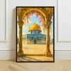 Islamic Mosque Kaaba Canvas Poster Watercolor Muslim Scripture Canvas Paint Print Modern Picture Living Room Home Decor Cuadros