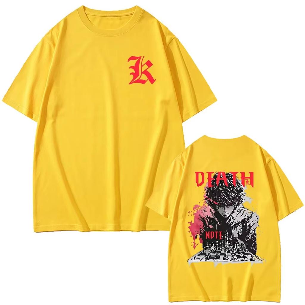Summer Bestselling Anime Death Note Light Yagami Print Unisex Thin Printed Casual Outdoor Unisex And Unisex TShirt