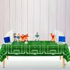 2PCS Stain-resistant Football Theme Disposable Tablecloth Football Sport Table Linen  Game Day