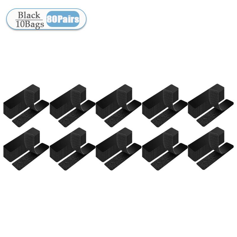 1-40Bags Velcro Double-Sided Self-Adhesive Fastening Tape Nylon Sticker Hook Loop Fastener Tape for Home Carpet Anti Slip Mat