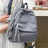 Schoolbag velvet large-capacity backpack 1011 new high school student class schoolbag small fresh solid color cute versatile backpack