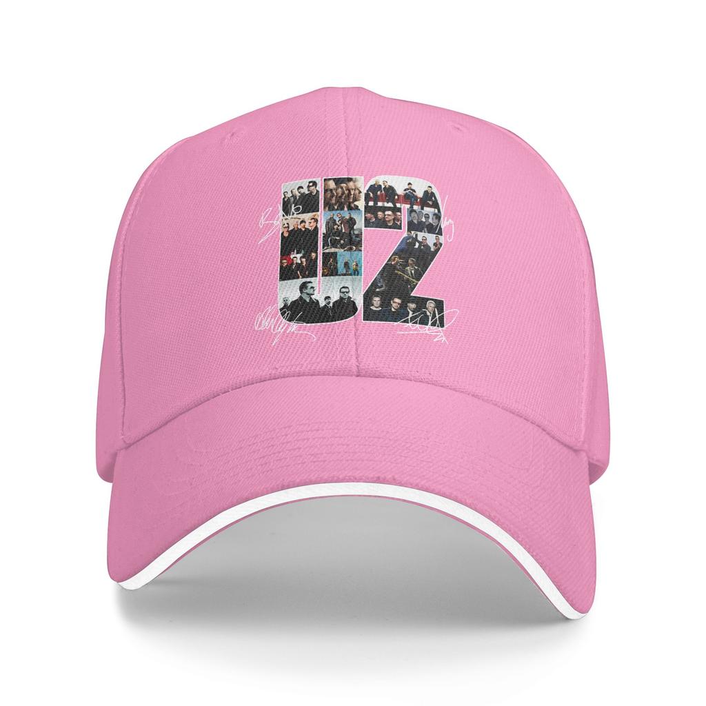 U2 Rock Band Signatures Baseball Cap  Casual Couple Women Trucker Hat Sun Visor Print Outdoor Sport Baseball Caps