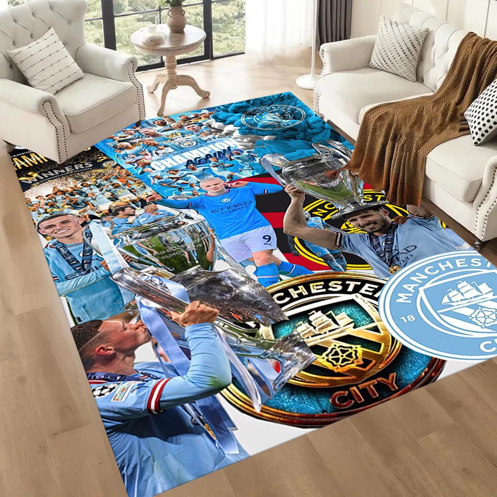 Manchester City Floor Rug Office Rug Perfect For Game Room Playrooms Outdoor Entryway Antislip Carpet Office Home Decor