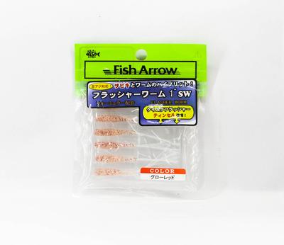 Fish Arrow Soft Lure Flasher Worm 1 Inch 6 Piece Per Pack #05 (0417)