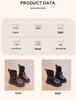 2026 Girls' Two-Layer Leather Winter Boots: Fashionable, Versatile, Warm Short Boots for Middle and Big Kids