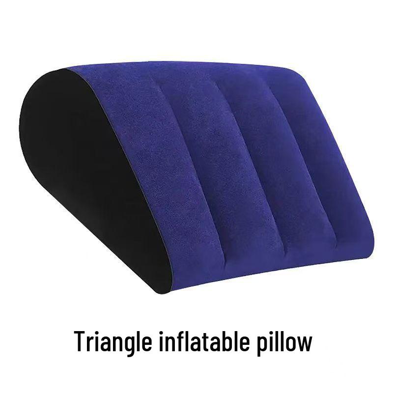 Inflatable Triangle Pad: Portable Outdoor Travel Cushion & Waist Pillow 45x36x16