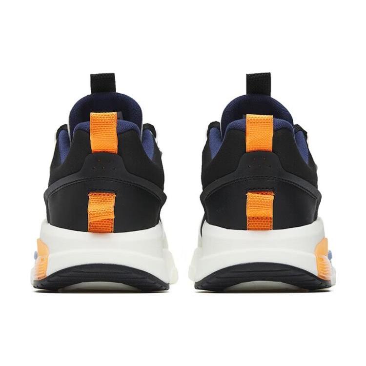 ANTA Rubik's Cube Casual Shoes Men's Low top Black/Ivory White/Fluorescent Sunset Orange 112248808-6