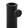 VidaXL Socle demi-rond de parasol Polyrésine 15 kg Noir