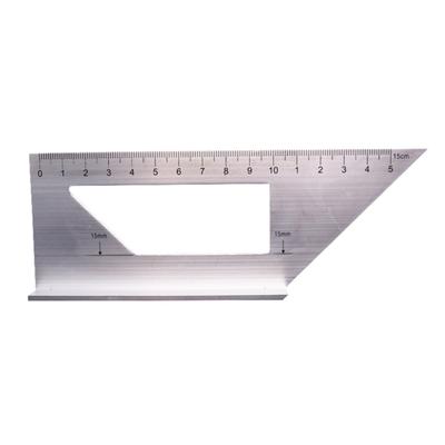 1pc Silver Multifunctional Square 45/90 Degree Gauge Angle Ruler Measuring Woodworking Tool