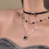Light Luxury Multi Layered Necklace Jewelry Choker Necklace Fashion Small Pendant Necklace  Gift