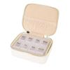 Portable Cross-Border PU Jewelry and Pill Box: Minimalist Double-Layer, Sealed Storage for Rings and Pills
