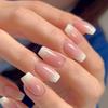 240tips/box Stick On Nails Long Coffin Press on Nails for Women Pink and White False Nail DIY Nails Art Decoration