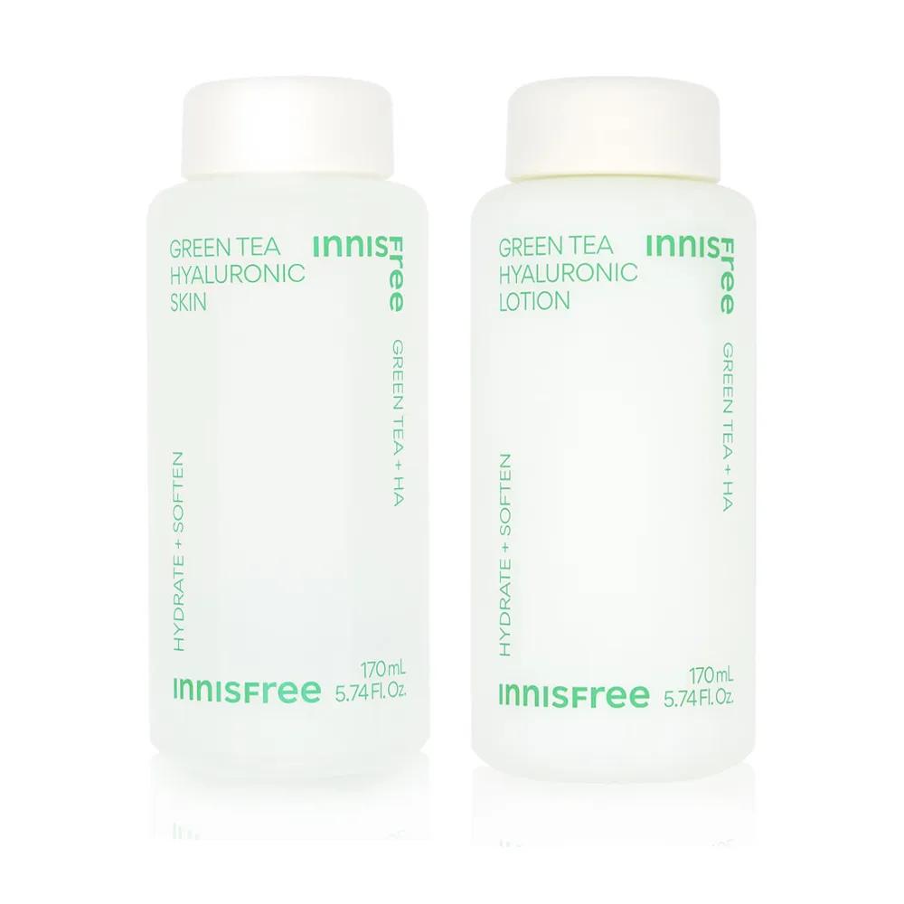 Innisfree Green Tea Hyaluronic Acid Skin 170mL + Green Tea Hyaluronic Acid Lotion 170mL