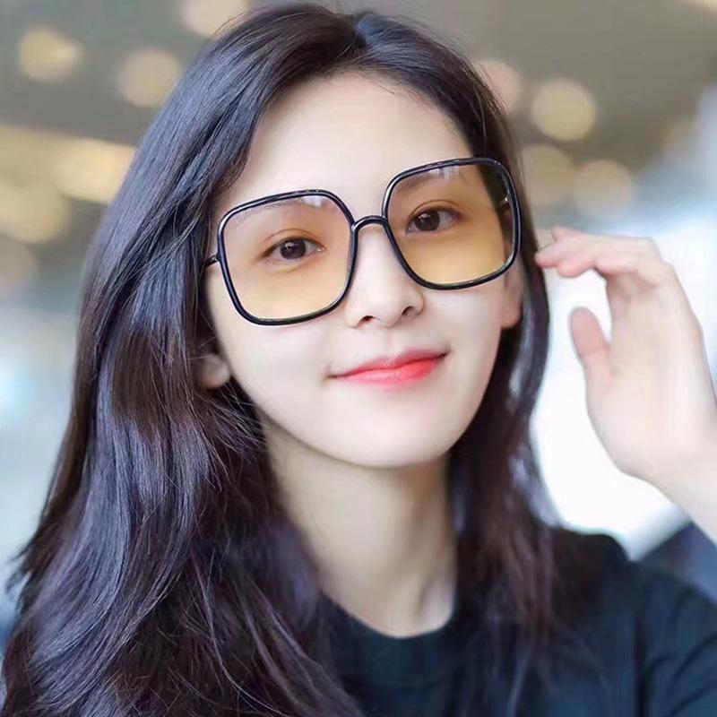 Huo Siyan Large Frame Sunglasses Women'S Trend Zhang Ruonan Same Frame Sunglasses Women'S Trend Glasses