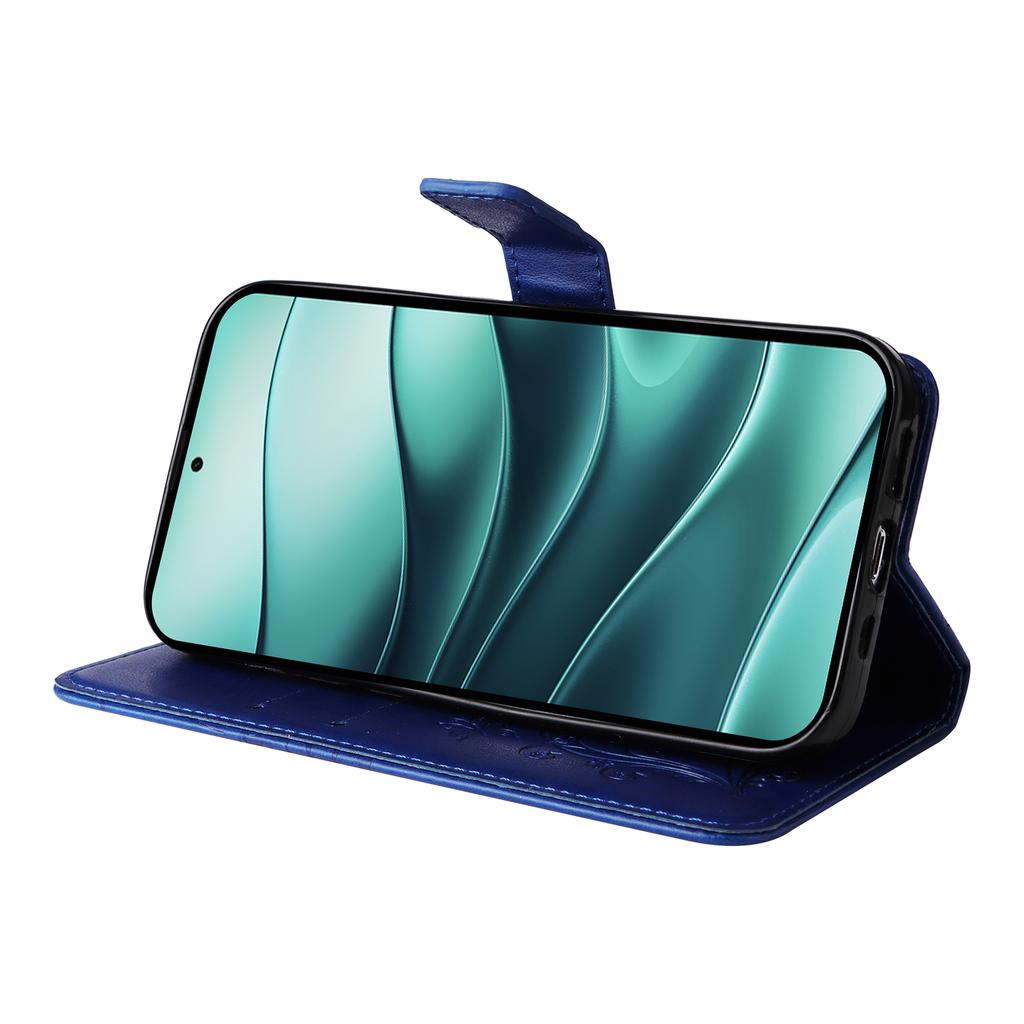 For Xiaomi Redmi Note 14 5G Wallet Case Floral Butterfly Imprinted Leather Phone Cover Stand