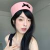 Dome Sailor Hat Flip Eaves Navy Cap Retro Bow Beret  Travel