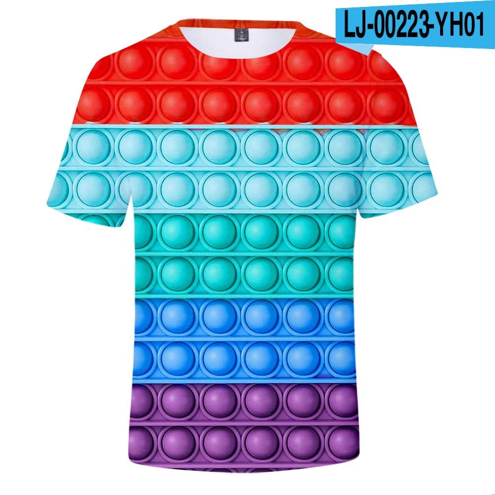 

Футболка с короткими рукавами Mouse Killing Pioneer Rainbow Color с 3D-цифровой печатью, молодежная повседневная рубашка 4XL